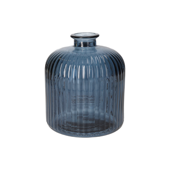 BOTTIGLIA RIGATA DECORATIVA IN VETRO