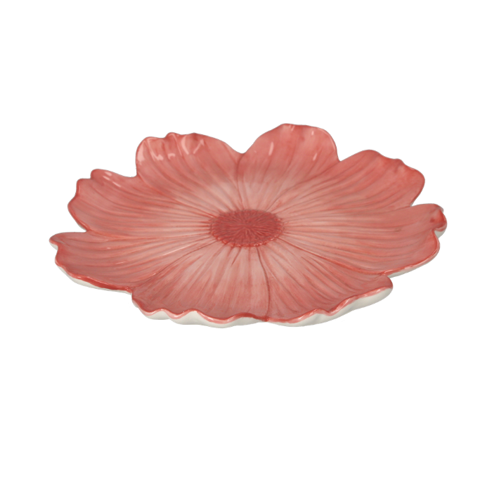 PIATTINO PETALI ROSA IN CERAMICA