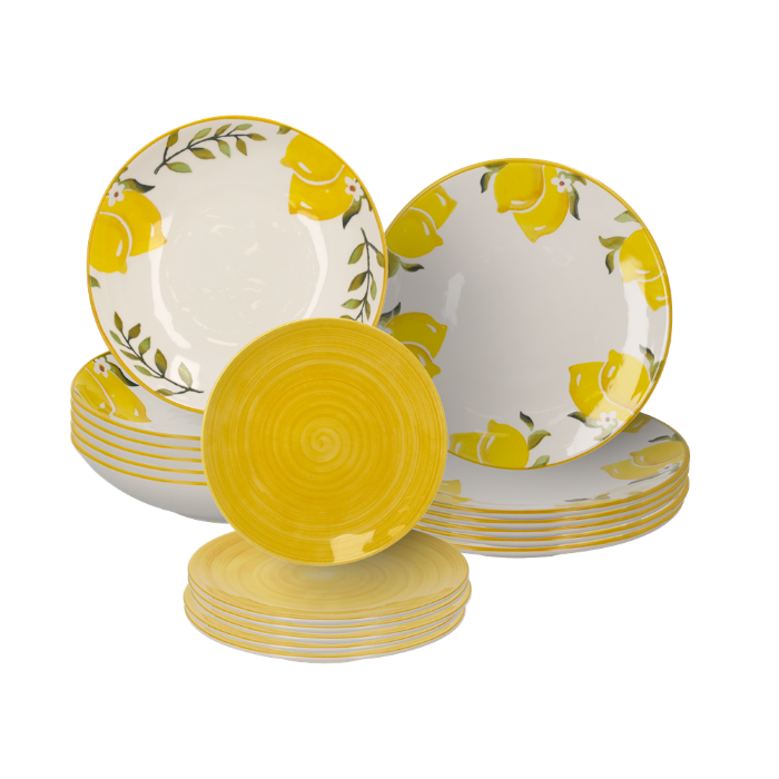 SET 18 PIATTI IN CERAMICA LIMONE