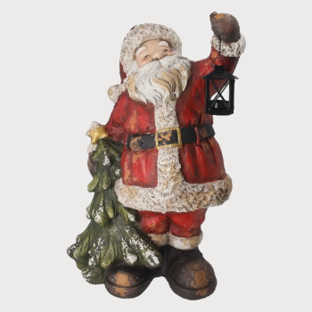 BABBO NATALE CON PINO E LANTERNA