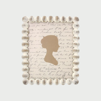 PORTA FOTO CON SFERE BIANCHE