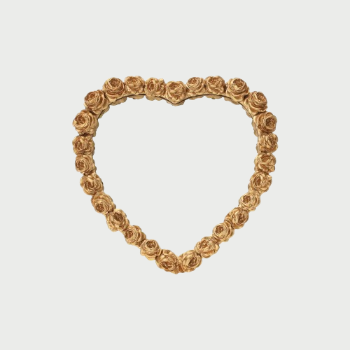 SPECCHIO A CUORE DORATO