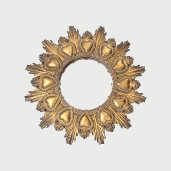 SPECCHIO DECORATIVO ROTONDO ORO ANTIK