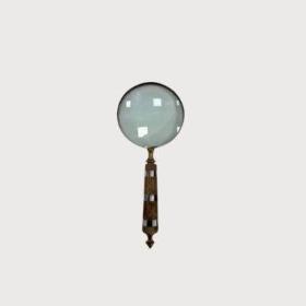 LENTE DECORATIVA CON MANICO IN LEGNO