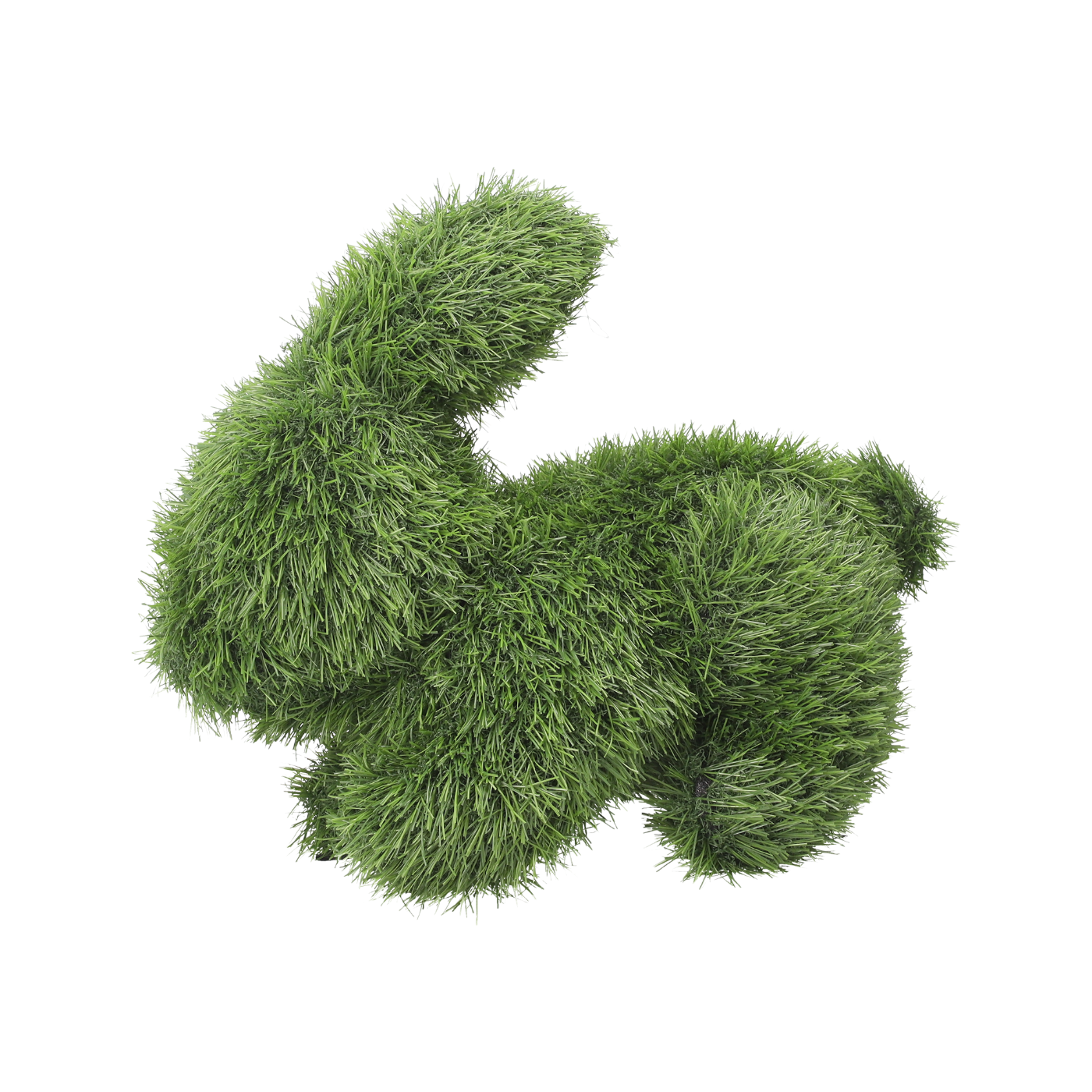 CONIGLIO VERDE IN ERBA SINTETICA H.35X42X23 