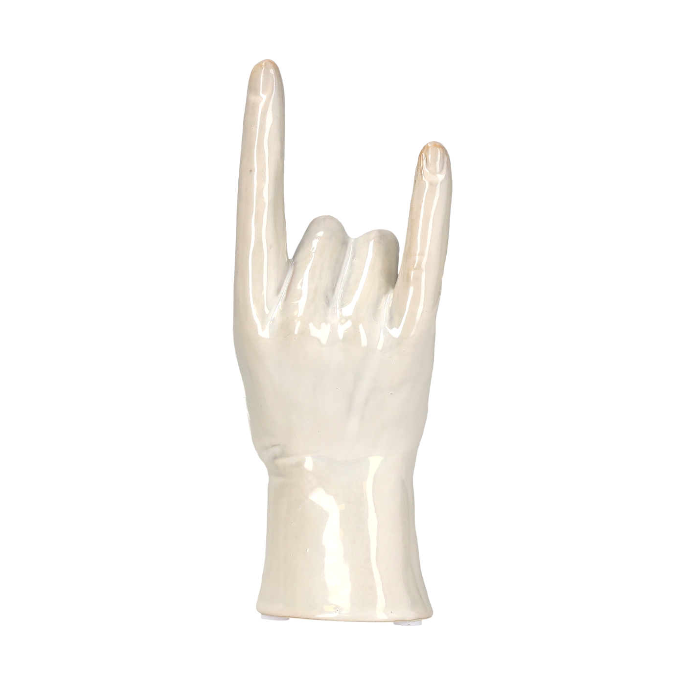 SCULTURA MANO “CORNA” IN CERAMICA  H.22×10×7