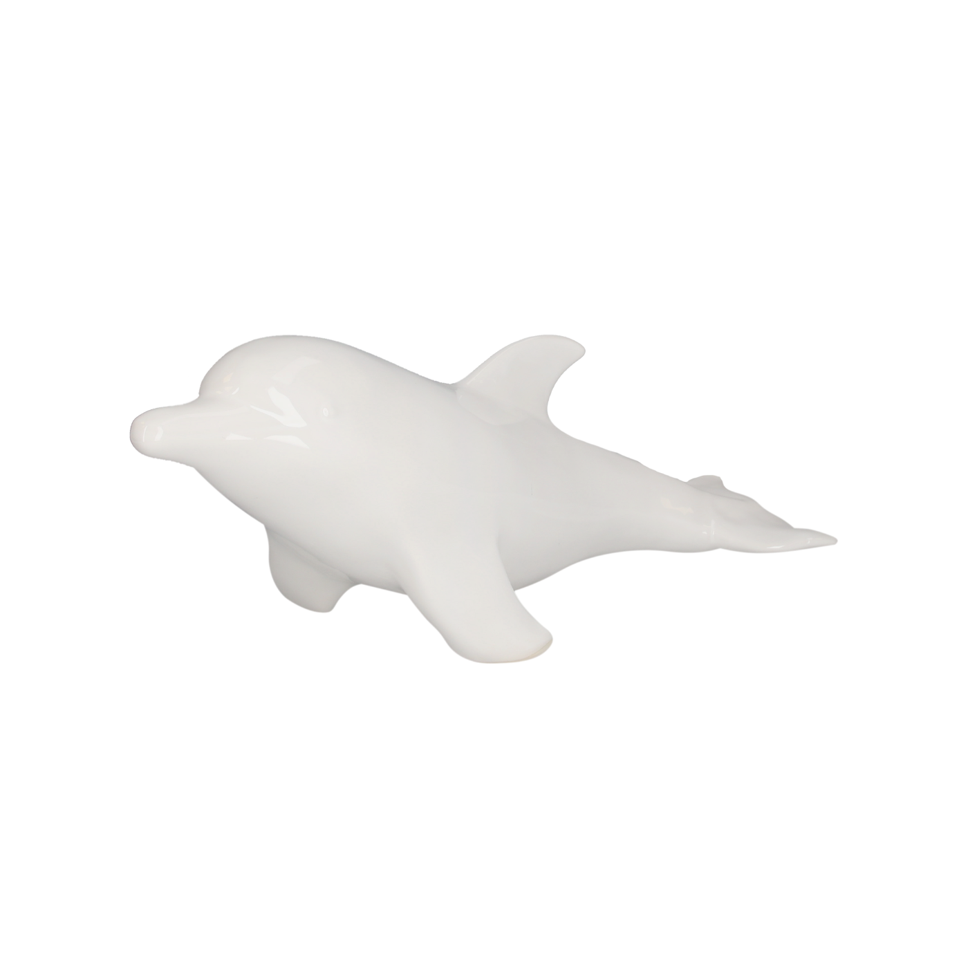DELFINO BIANCO IN CERAMICA H.19X50X20