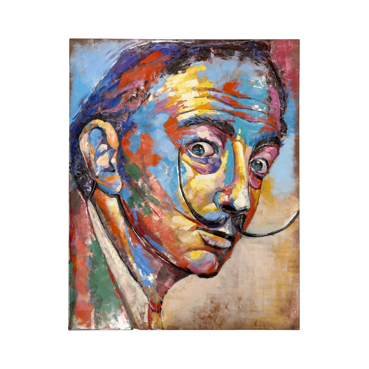 QUADRO DECORATIVO IN METALLO SALVADOR 80X100X8 CM